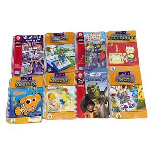 LeapFrog LeapPad Book Lot of 8 Reading Math Vocabulary Shrek Nemo